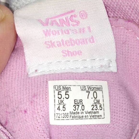 VANS SK8 Hi Top Women's Pre-owned Lilac Skate Sneakers - sz. 7 - Picture 6 of 6